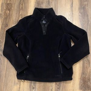 L.L.Bean Classic Fleece Pullover Black